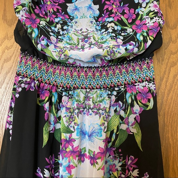 Body Central Floral Strapless Maxi Dress - Picture 2 of 5